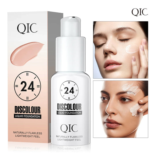 QIC 30ml Color-Changing Liquid Foundation – Full Cover Matte Liquid Foundation Oasis Select