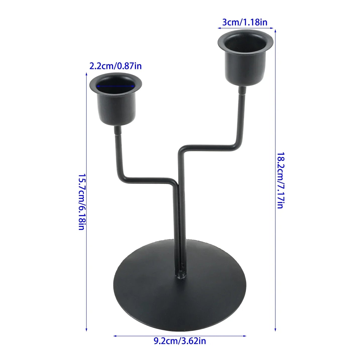 Gold 2-Head Tree Branch Candlestick | Nordic Iron Candle Holder