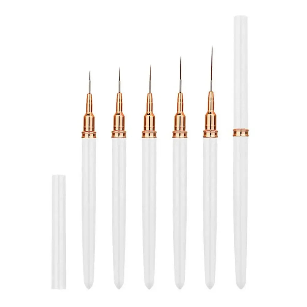 5-Piece Nail Art Liner Brush Set – UV Gel & Polish Detail Pens