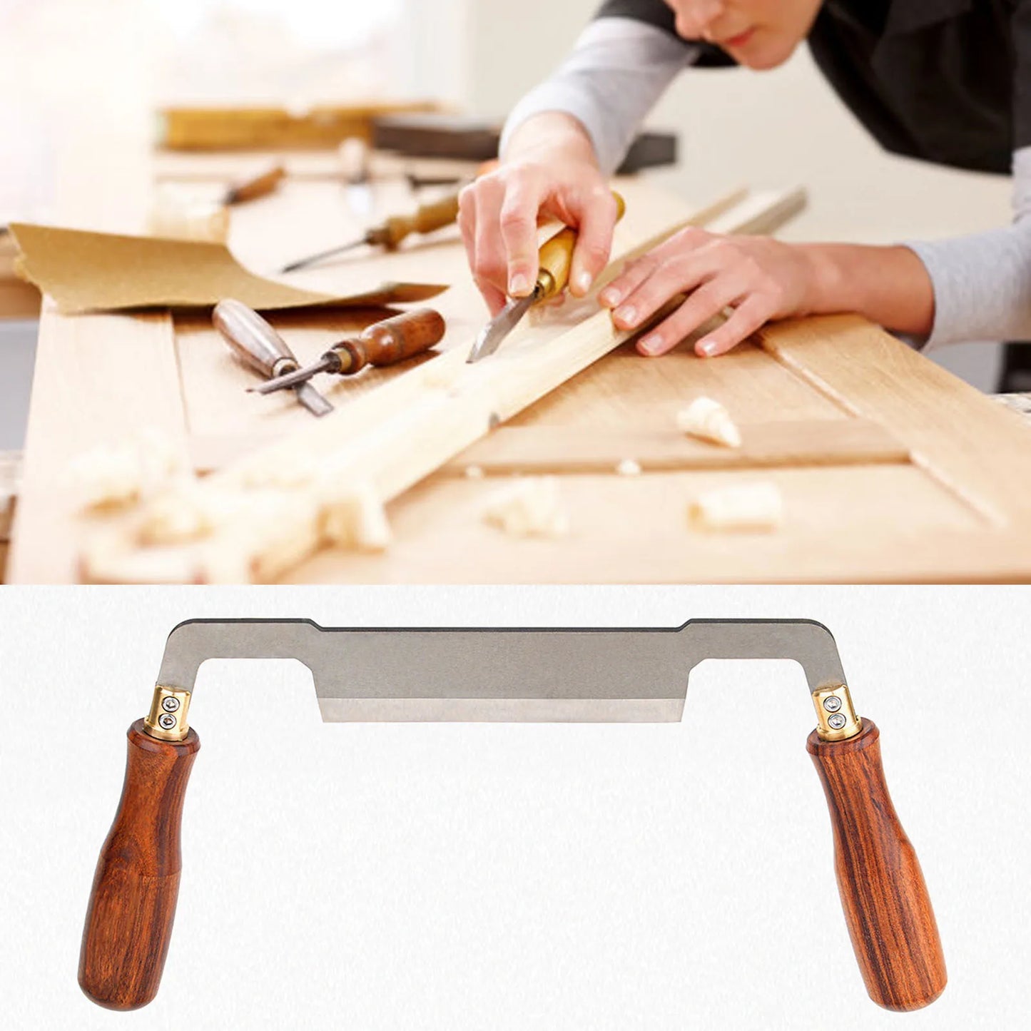 Draw Shave Tool – HSS Blade & Rosewood Handle | Woodworking