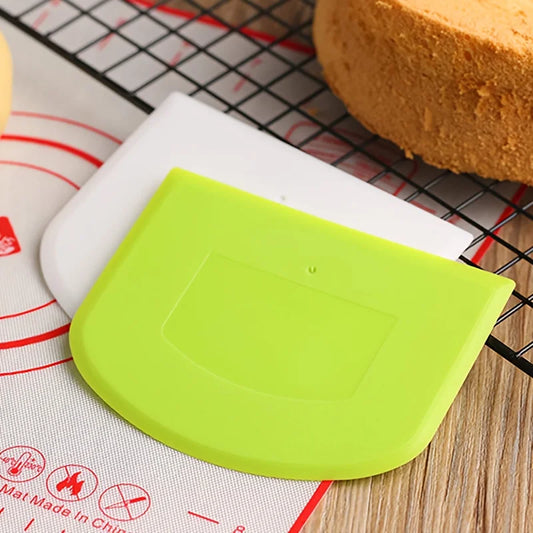 2pcs Dough Scraper Bowl Food-safe Plastic Dough Cutter Flexible Bench Multipurpose Food Scrappers for Bread Dough Peaceful Pleasures Health and Wellness