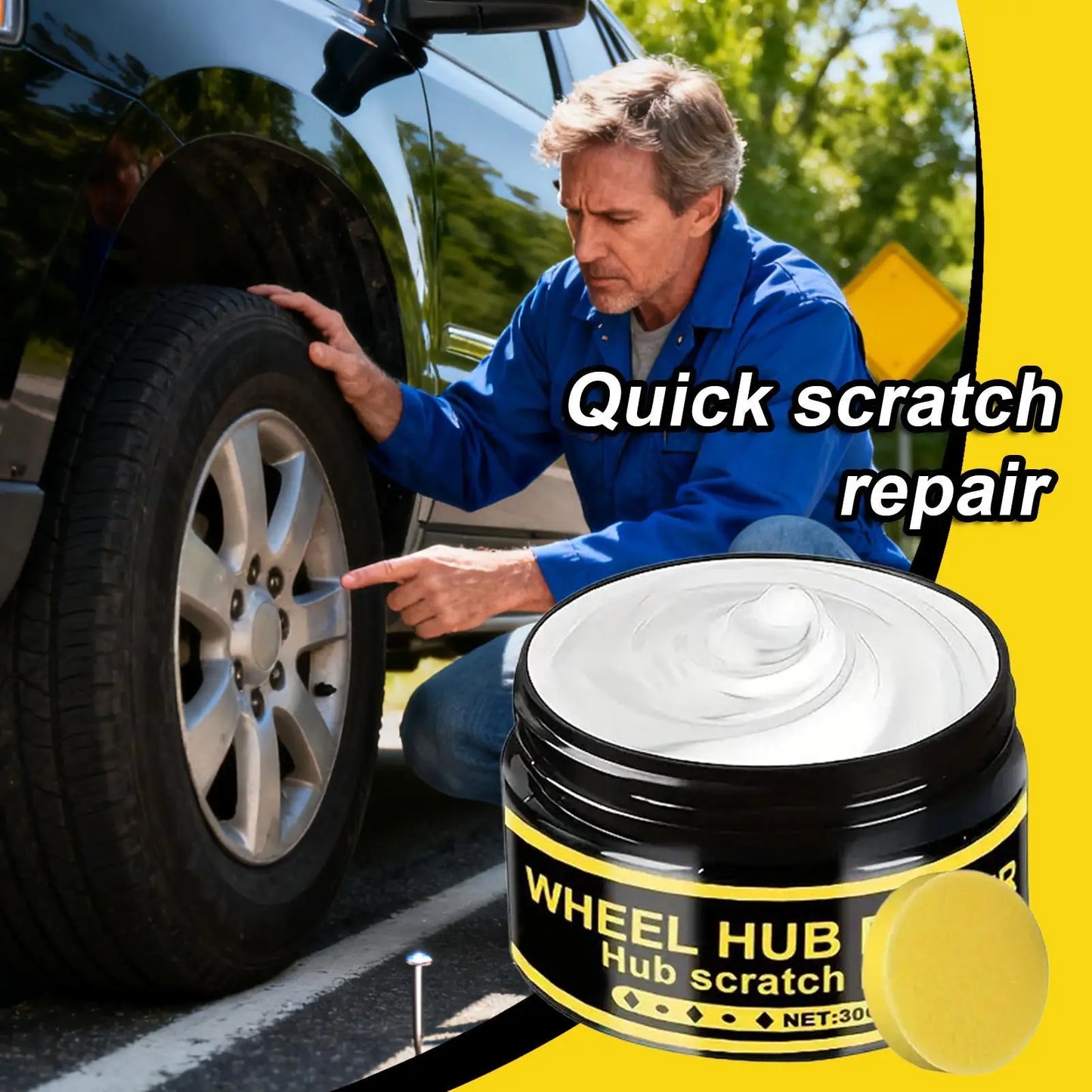 Wheel Rim Scratch Repair Wax & Metal Polish Kit – Chrome & Aluminum