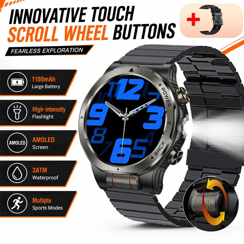 ZODVBOZ KT91 Smart Watch – AMOLED, 1100mAh, 3ATM Waterproof