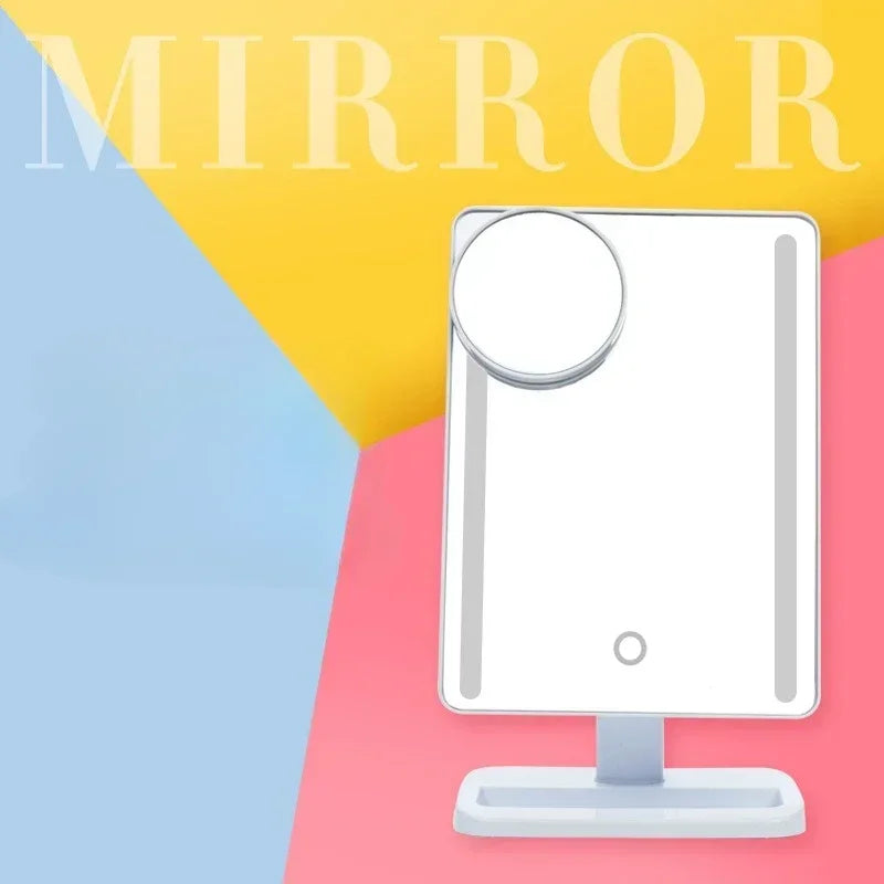 10X Magnifying LED Makeup Mirror – 24 LED Adjustable Light