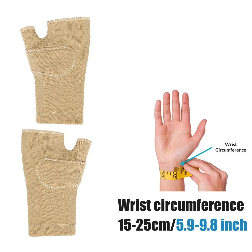 1Pair Wrist Thumb Gloves,Breathable Wrist Support Brace Wrist Sleeve Gel Thumb Pad,Carpal Tunnel Sleeve for Relieving HandJoints Peaceful Pleasures Health and Wellness