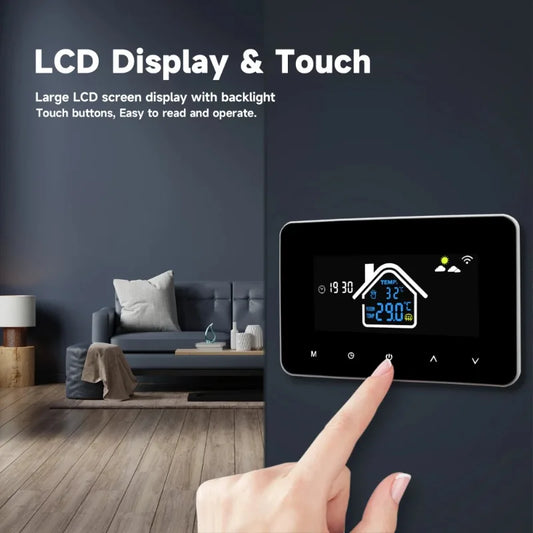 2024 New Smart Thermostat Tuya WiFi Temperature Controller Electric Floor Heating Plumbing LCD Display for Alice AlexaGoogleHome Peaceful Pleasures Health and Wellness