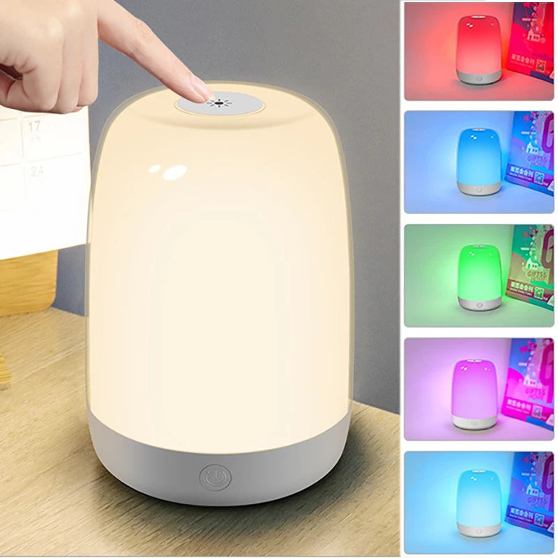 Touch Wake Up Night Light With Sunrise Simulation Alarm Clock Warm White Bedside Lamp Fit For Kid Bedrooms Peaceful Pleasures Health and Wellness 1pc
