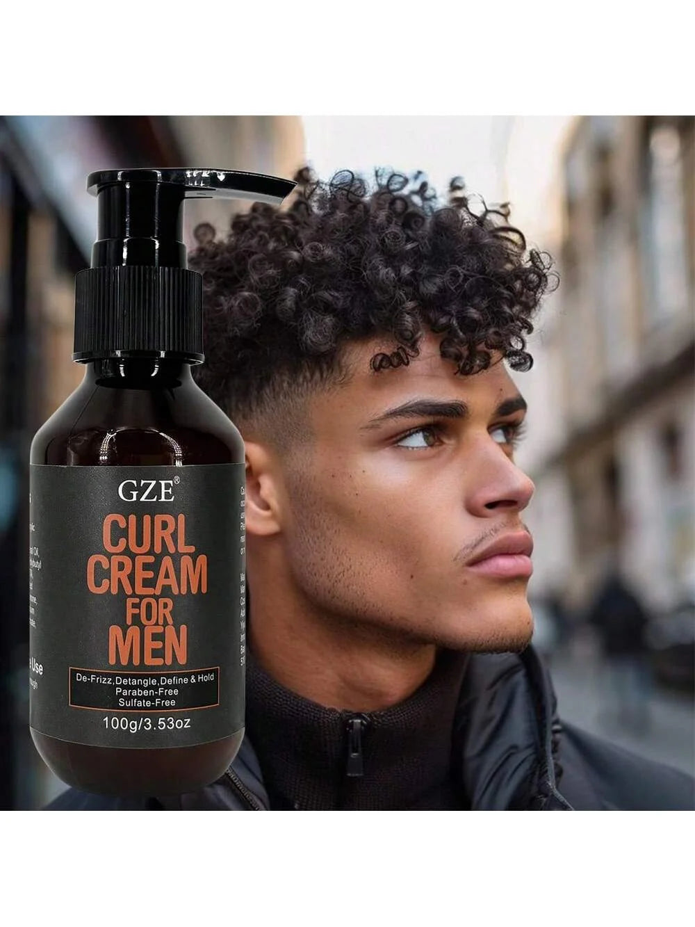 GZE Castor Oil Curl Defining Cream – Sulfate-Free, Color Safe