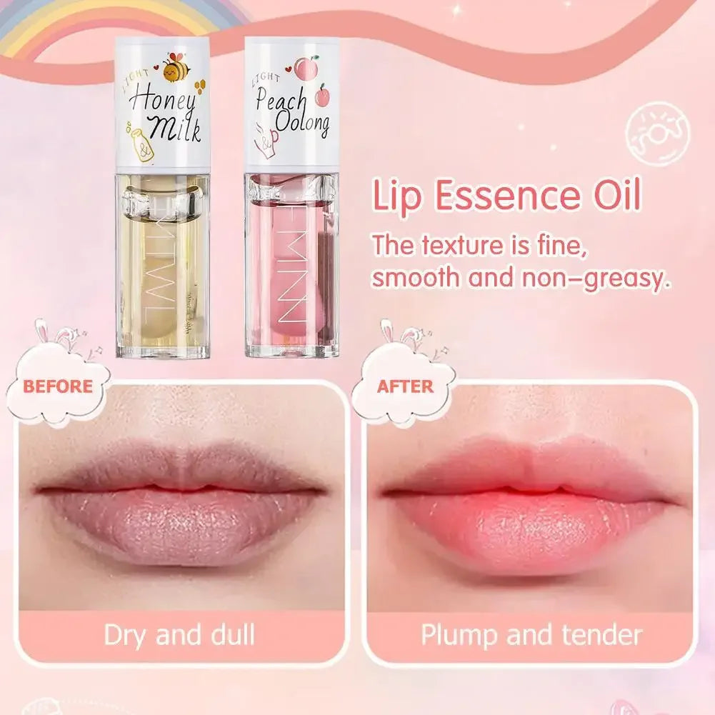 Kawaii Honey Peach Lip Oil – Moisturizing Lip Tint & Plumper Lip Care Peaceful Pleasures Health and Wellness