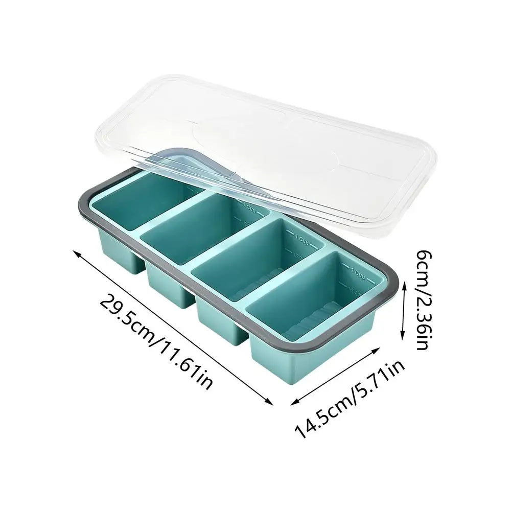 Silicone Freezer Tray with Lid | Soup, Broth & Meal Prep Mold