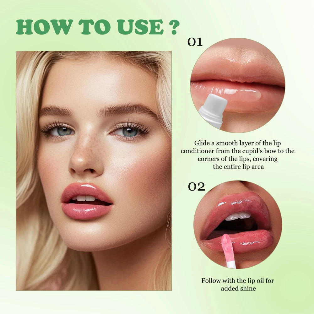 Lip Oil Lipstick Set Long Lasting Hydration Lightweight Texture Natural Lipgloss Lip Deeply Moisturizing Lip Makeup Cosmetics Peaceful Pleasures Health and Wellness