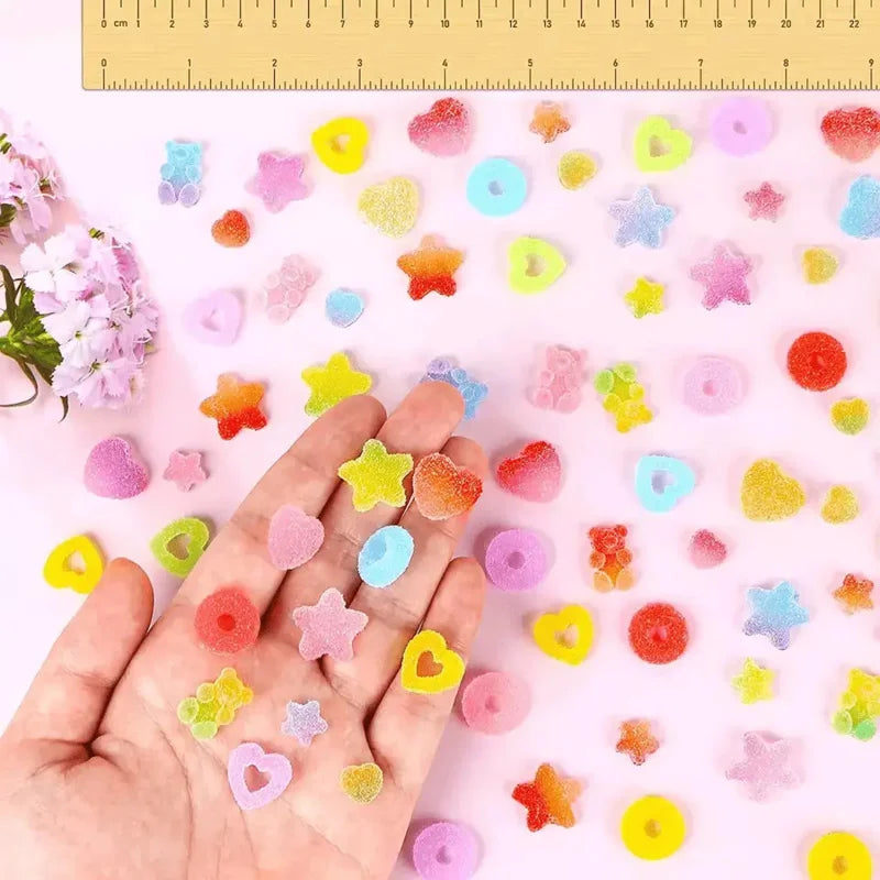 70 Mini Jelly Candy Pendants – DIY Charms for Crafts, Phone Cases & Nail Art Peaceful Pleasures Health and Wellness