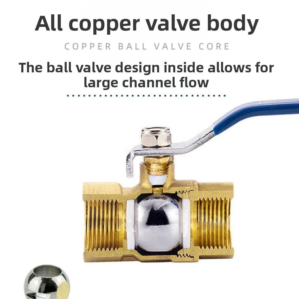 BSPT Brass Mini Ball Valve 1/8"–1/2" BSP Air Water Gas Shut-Off