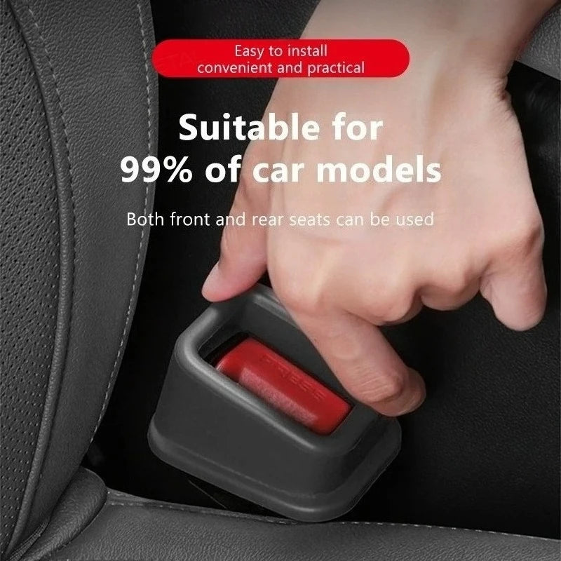 2-Pack Silicone Seat Belt Buckle Holder & Anti-Slip Slot Fixer