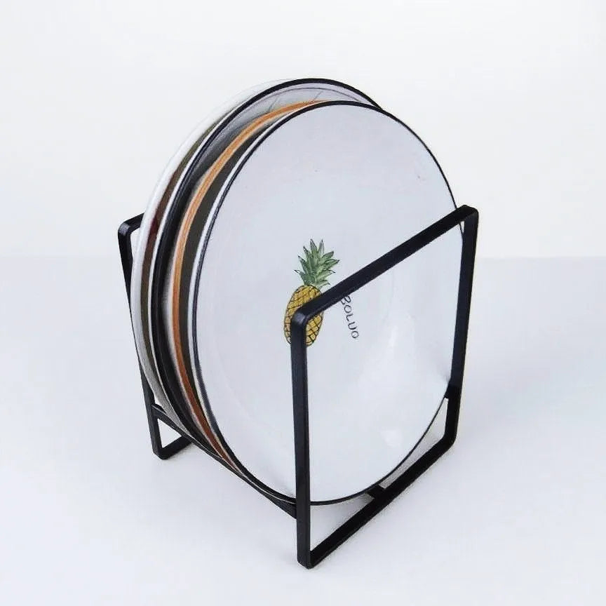 Stylish Japanese Style Space Saving Kitchen Dish Rack Plate Holder Utensil Storage Organizer Drainer Tray for Home Countertop Peaceful Pleasures Health and Wellness