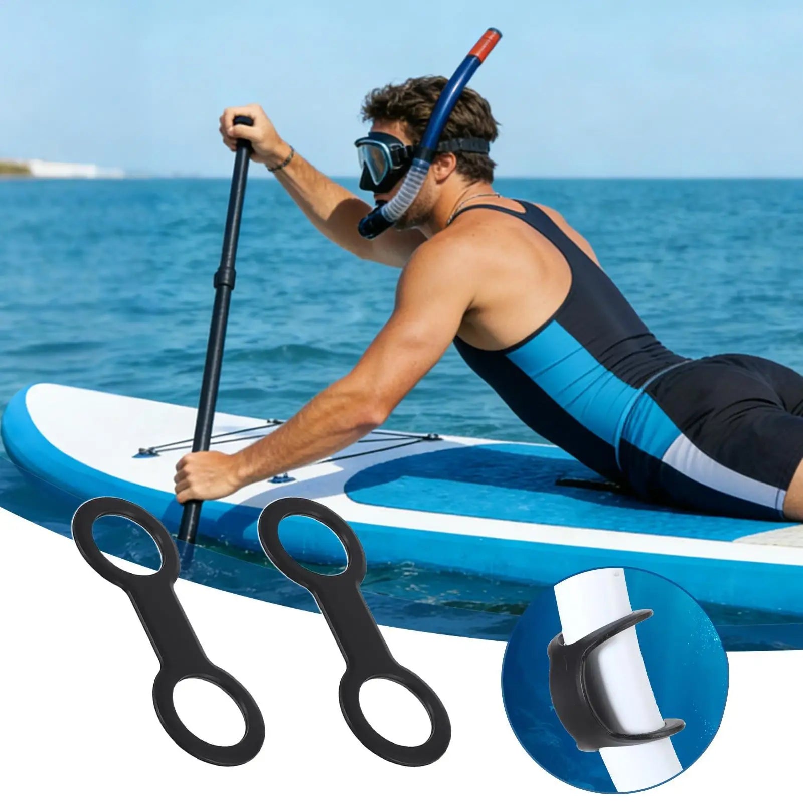 Silicone Snorkel Keeper Clip Quick Release Double-Ring Flexible Retainer for Snorkeling Swimming Beach Vacation Water Activities Peaceful Pleasures Health and Wellness
