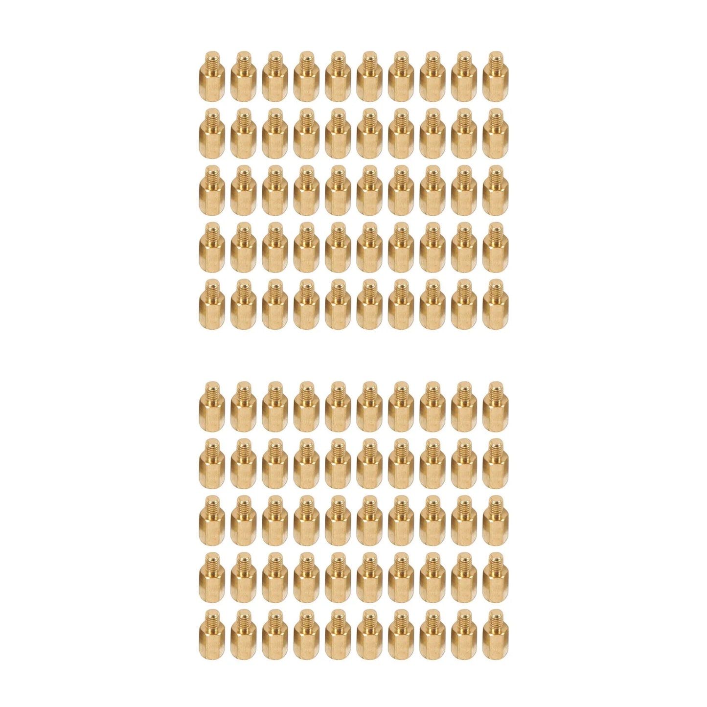 A36T-100 Pcs PC PCB Motherboard Brass Standoff Hexagonal Spacer M3 7+4Mm Peaceful Pleasures Health and Wellness