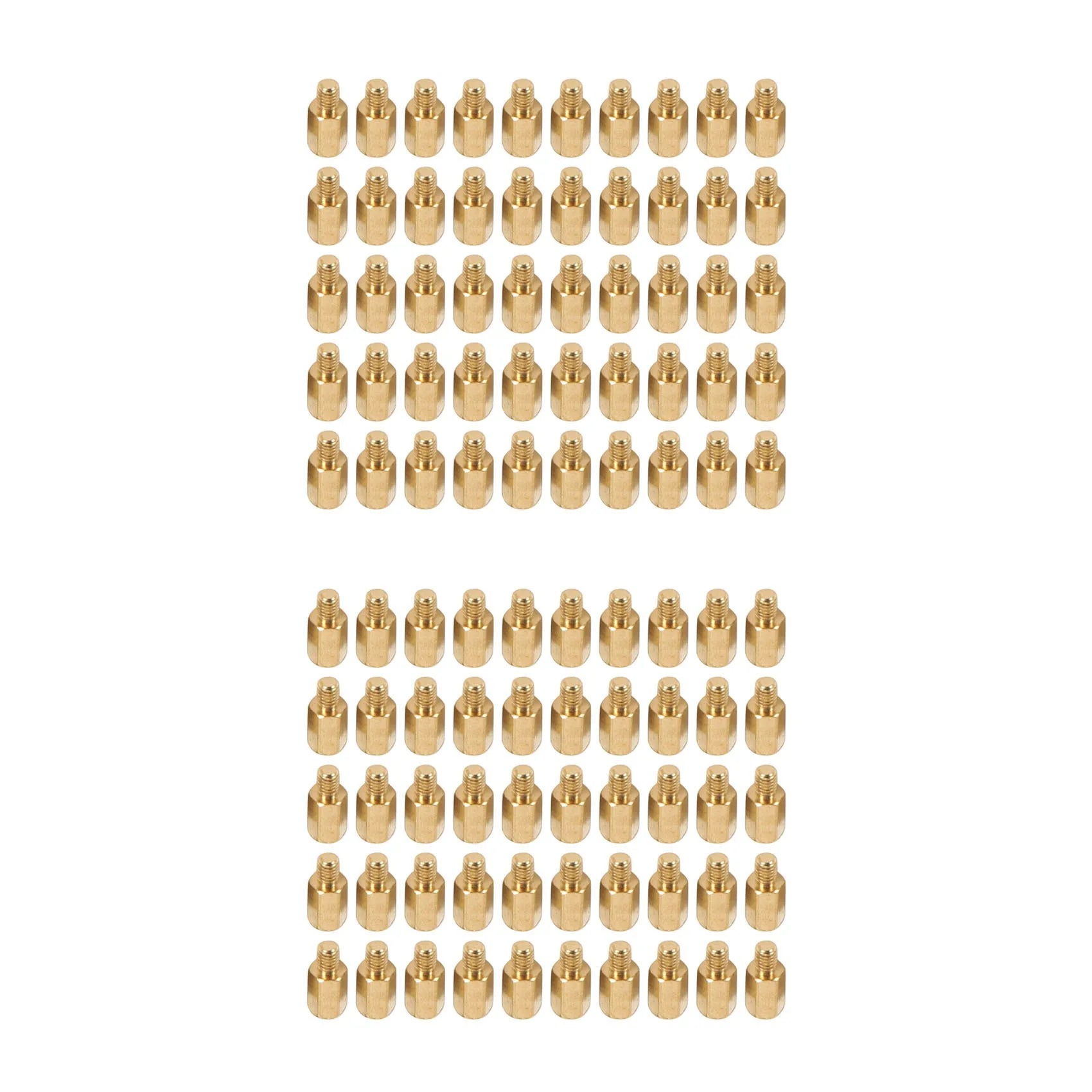 A36T-100 Pcs PC PCB Motherboard Brass Standoff Hexagonal Spacer M3 7+4Mm Peaceful Pleasures Health and Wellness