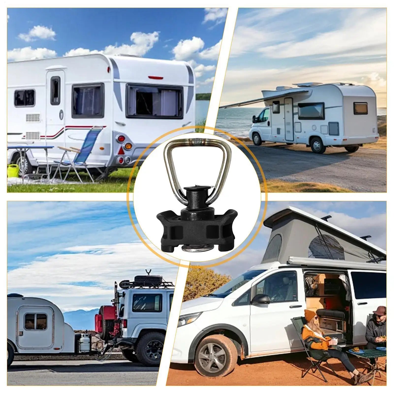 Single Stud Heavy Duty L Track Tie Down Ring Cargo Control Fitting for RV Truck Bed Trailer, Garage & Cargo Securing Hardware Peaceful Pleasures Health and Wellness