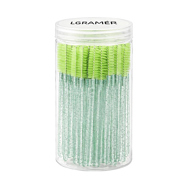 Disposable Mascara Wands & Eyelash Brushes – 50 or 100 Pack Multi-Color Makeup Applicators