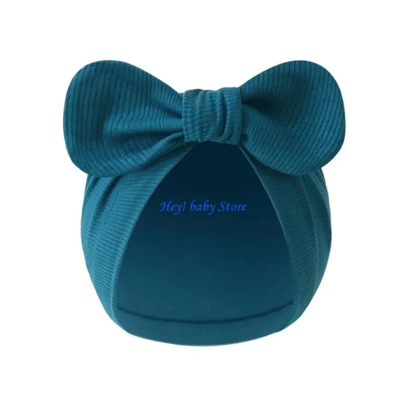 Newborn Bowknot Bonnet Hat | Soft Cotton Cap 0–3 Months
