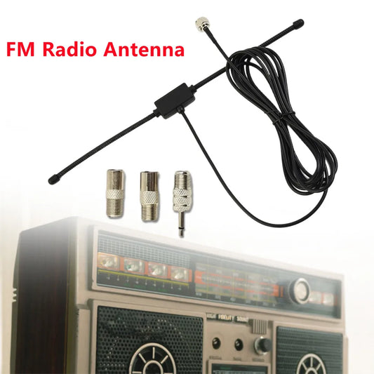 DAB FM Radio Antenna Dipole Aerial Audio Plug Connectors 75 Ohms Peaceful Pleasures Health and Wellness Default Title