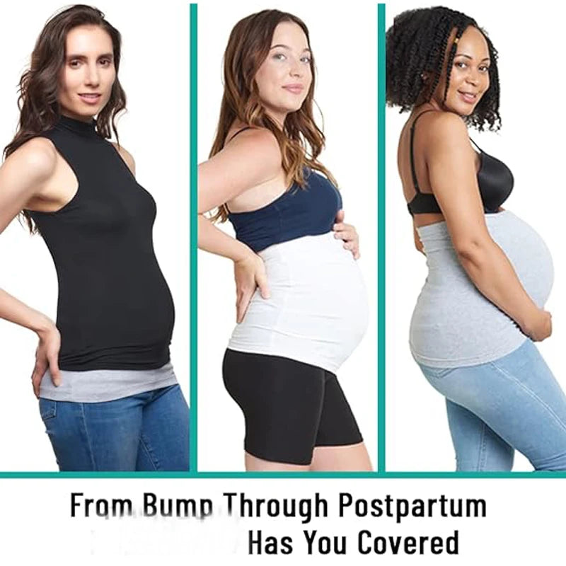 3packs/ Pregnancy Belly Bands Maternity & Postpartum Shirt Extender for All Stages of Pregnancy Corset Prenatal Care Shapewear Peaceful Pleasures Health and Wellness