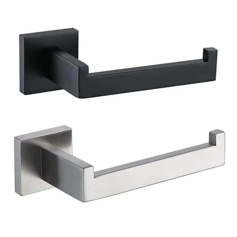 Matte Black Wall-Mounted Toilet Paper Holder – 304 Stainless Steel