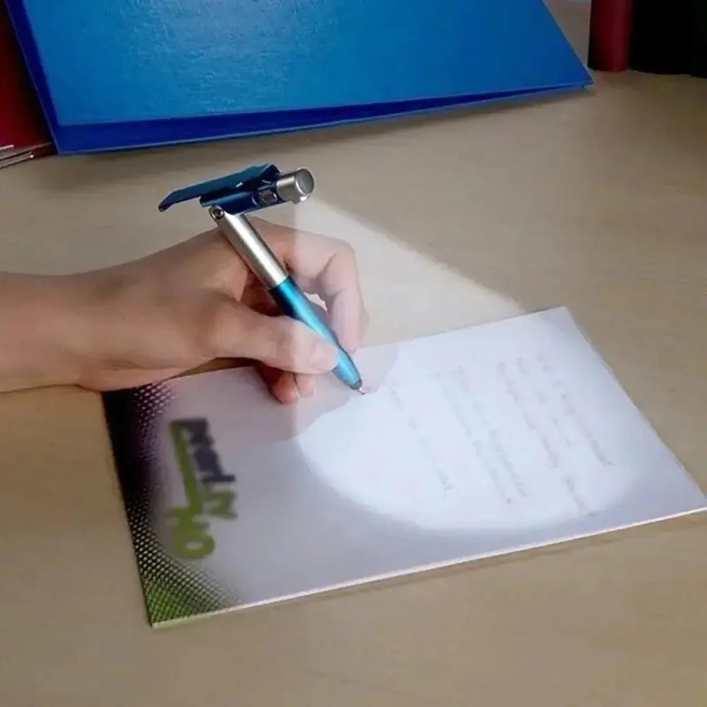 4-in-1 Pen: LED Light, Stylus, Phone Stand & Ballpoint
