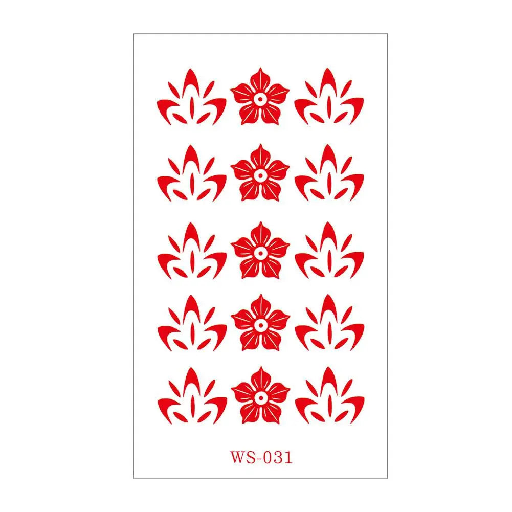 Chinese Ancient Style Forehead Temporary Tattoo Stickers | 15 Designs