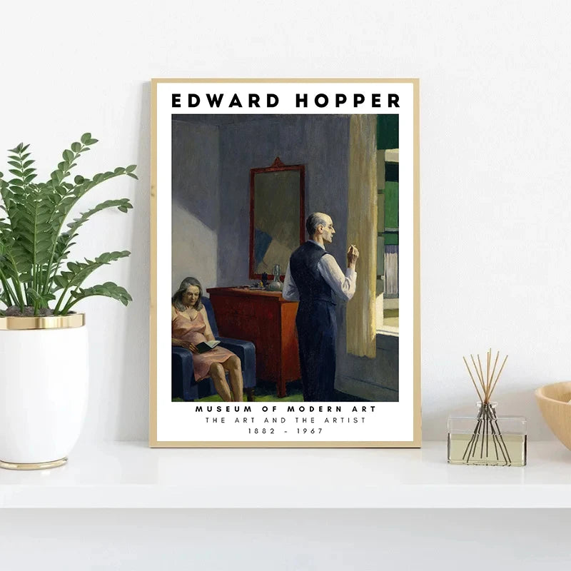 Edward Hopper Museum Exhibition Abstract Posters and Prints Canvas Painting Wall Art Picture for Living Room Home Decor Cuadros Peaceful Pleasures Health and Wellness