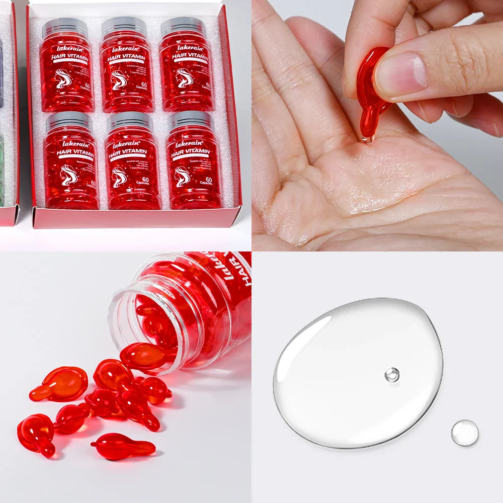 Moroccan Argan Vitamin Hair Oil Capsules – 60ct Nourish & Smooth