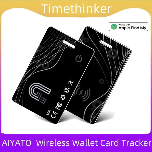 Ultra-thin Wireless Charging Wallet Card Bluetooth GPS Tracker Smart Tag Work with Apple Find My Location Wallet Finder for IOS Peaceful Pleasures Health and Wellness
