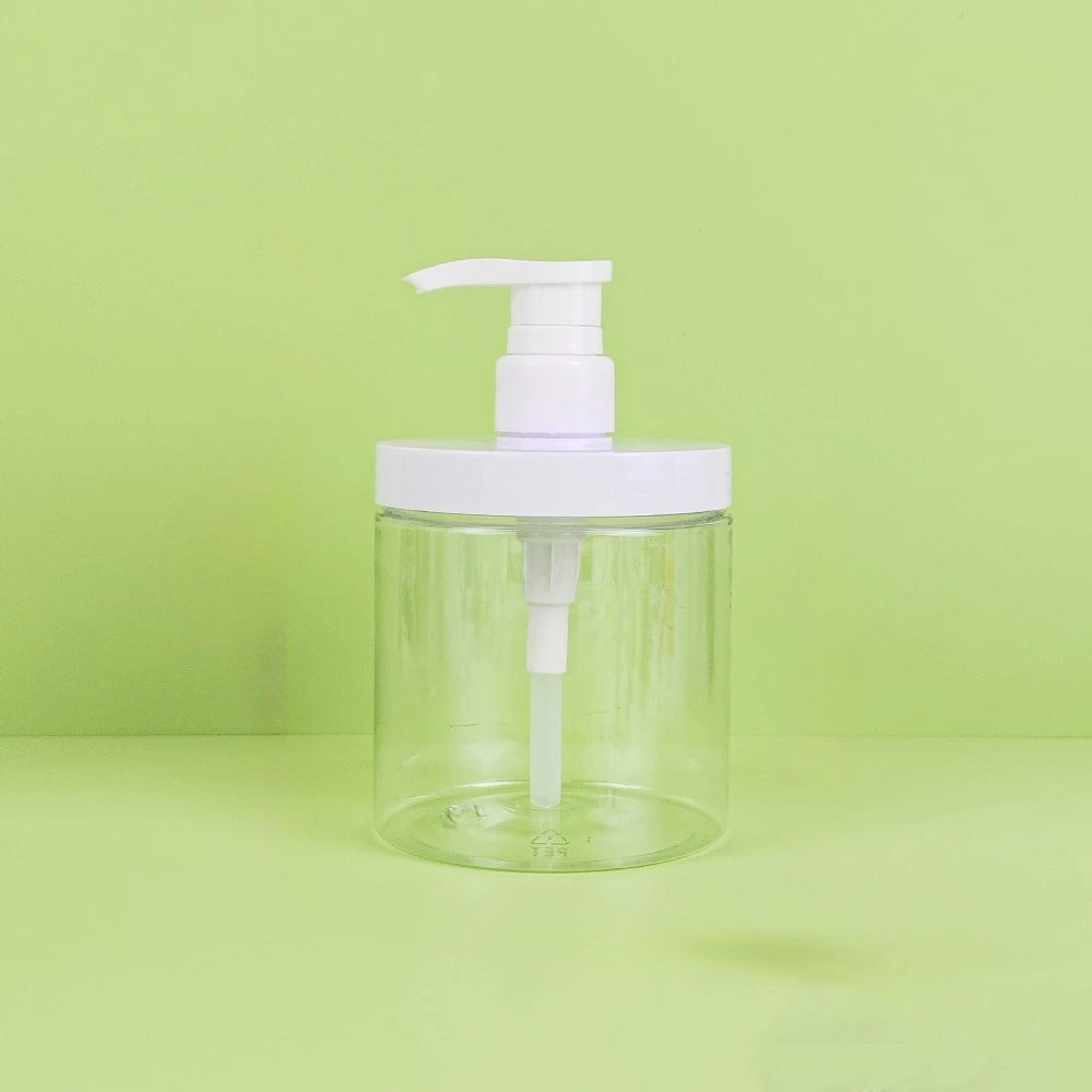 Large caliber Laundry detergent packaging press bottle 500/1000ml Refillable square clear foam pump Shower Soap bottle container Peaceful Pleasures Health and Wellness 500ML