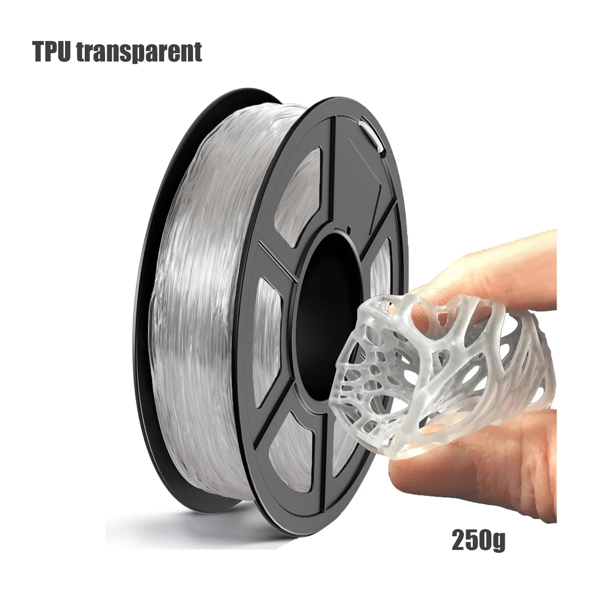 Transparent PLA 3D Filament 1.75mm | High-Speed, Tough & Durable