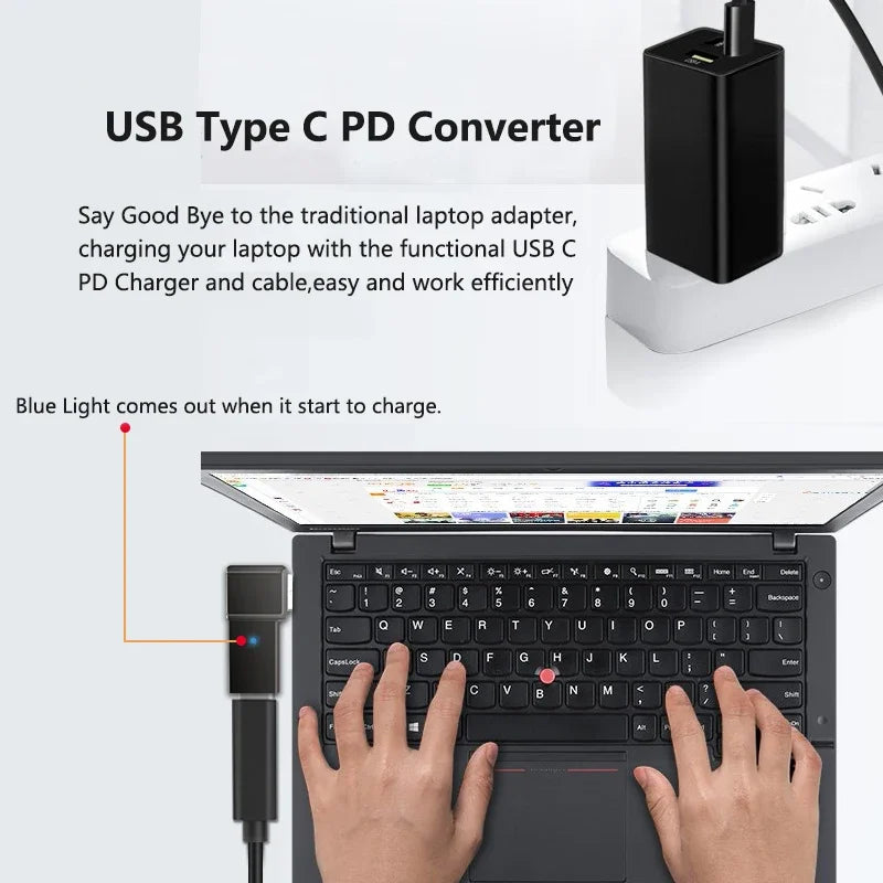 100W USB-C to DC Laptop Charger Adapter – Dell HP Asus Lenovo Peaceful Pleasures Health and Wellness