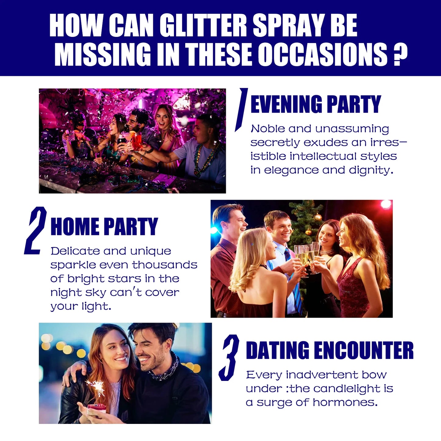 Holographic Glitter Spray for Face, Body & Hair | Party Shimmer