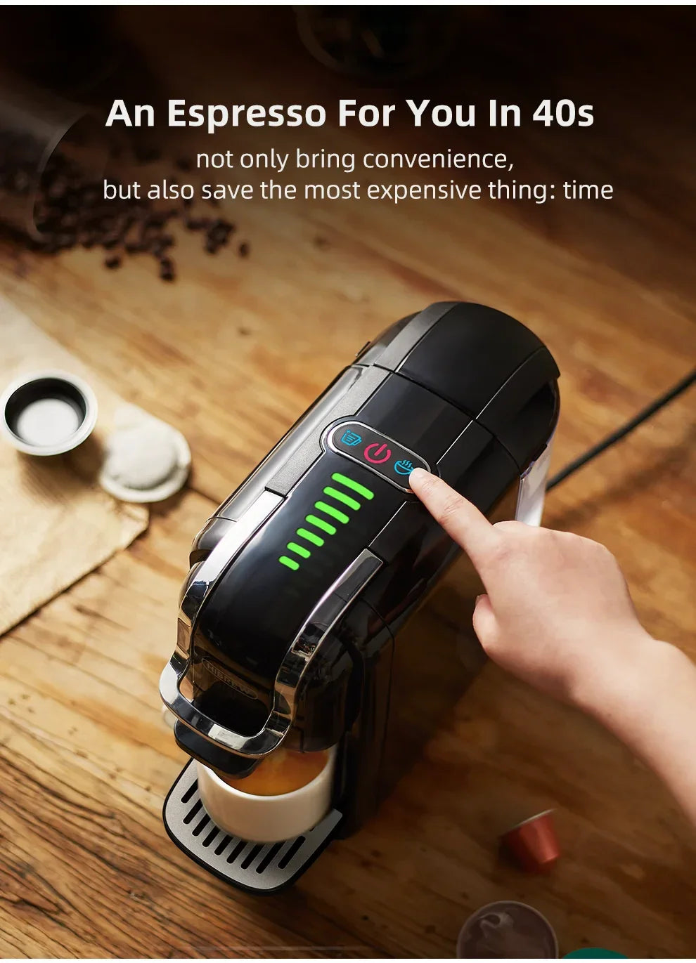 HiBREW Multiple Capsule Coffee Machine 5 in 1 | 20 Bar Coffee Machines Peaceful Pleasures Health and Wellness