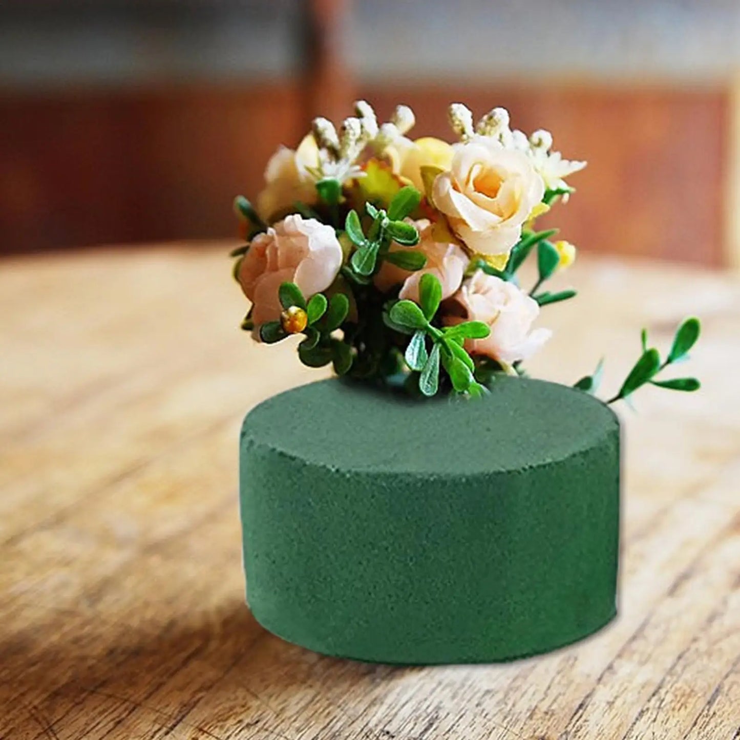 Green Round Floral Foam Blocks | Dry & Wet Flower Arrangement 6pc