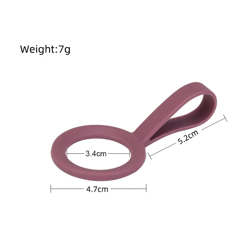 Silicone Kettle Hanging Buckle Sports Water Bottle Holder Handle Carrying Rope for Small Mouth Vacuum Cup Outdoor Camping Tool Peaceful Pleasures Health and Wellness