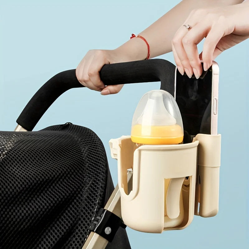 2-in-1 Stroller Cup & Phone Holder | Universal Bottle Cage