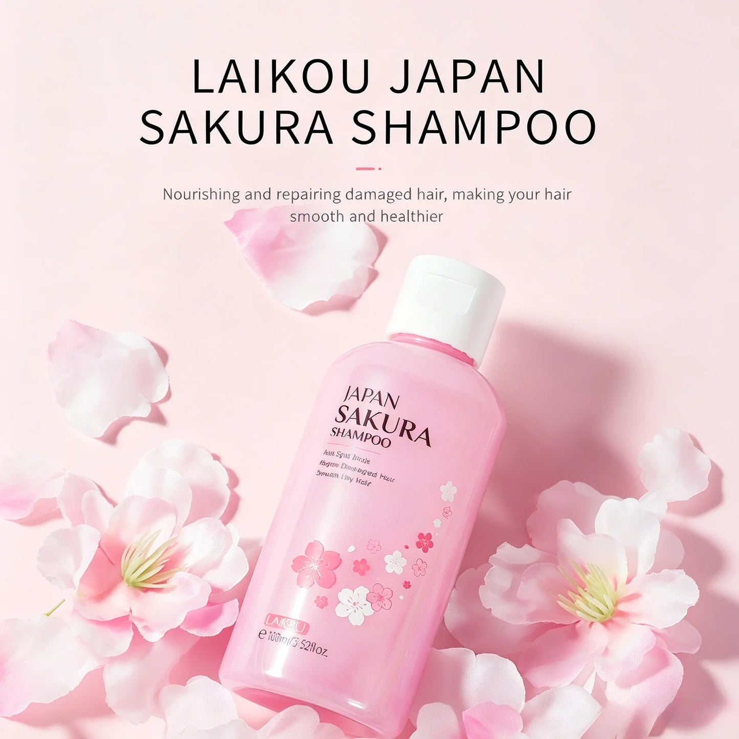 LAIKOU Japan Sakura Shampoo/Conditioner Repair Damaged Hair Moisturizing Nourishing Oil Control Hair Cleansing Care Peaceful Pleasures Health and Wellness