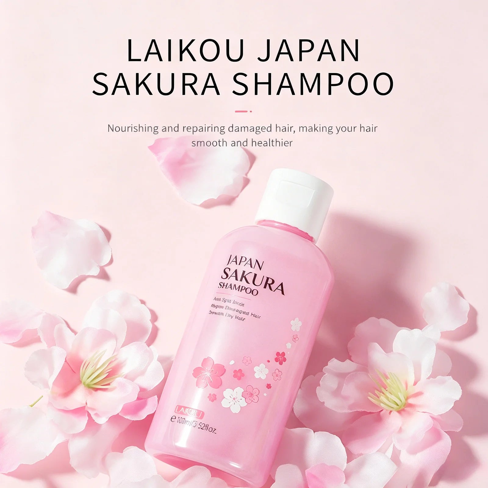 LAIKOU Japan Sakura Shampoo/Conditioner Repair Damaged Hair Moisturizing Nourishing Oil Control Hair Cleansing Care Peaceful Pleasures Health and Wellness