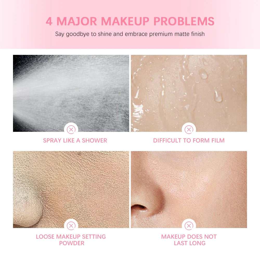 4-Pc Blurring Makeup Kit – Setting Powder, Spray, Primer & Balm