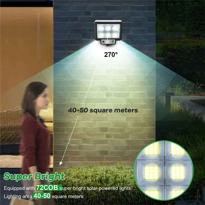 HOMEFISH LED Solar Split Wall Lamp with Motion Sensor Outdoor Waterproof Emergency Lighting for Street Garden Security And Deco Peaceful Pleasures Health and Wellness