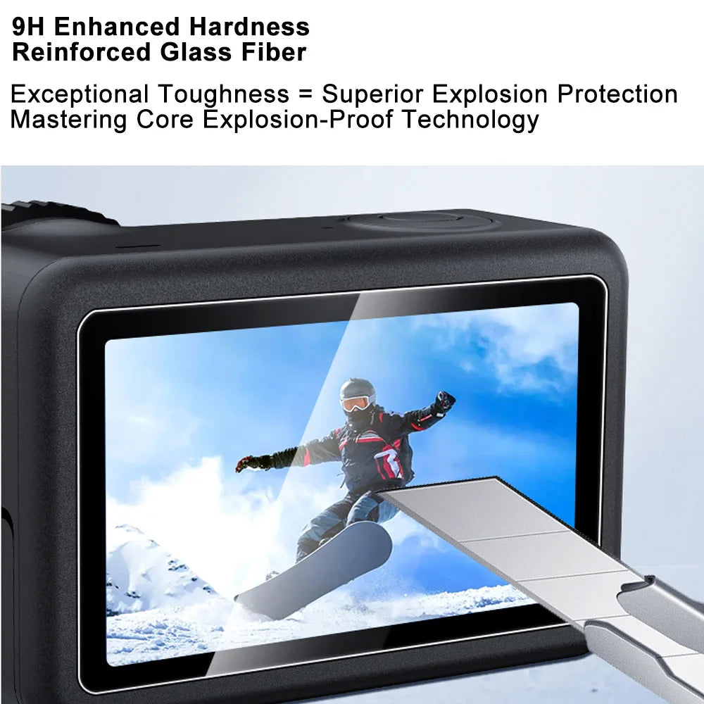 2 Set For DJI Osmo Action6 HD Tempered Glass Screen Protector 99% Light Transmission For DJI Osmo Action6 Camera Easy To Clean Peaceful Pleasures Health and Wellness