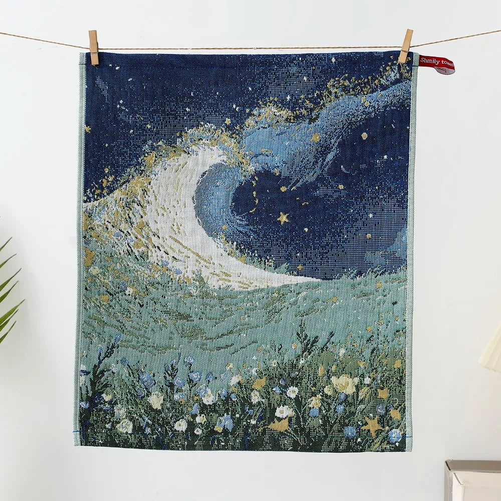 Large Cotton Gauze Hand Towel – Quick-Dry Kitchen Tea Towel Kitchen Hand Towel Peaceful Pleasures Health and Wellness B