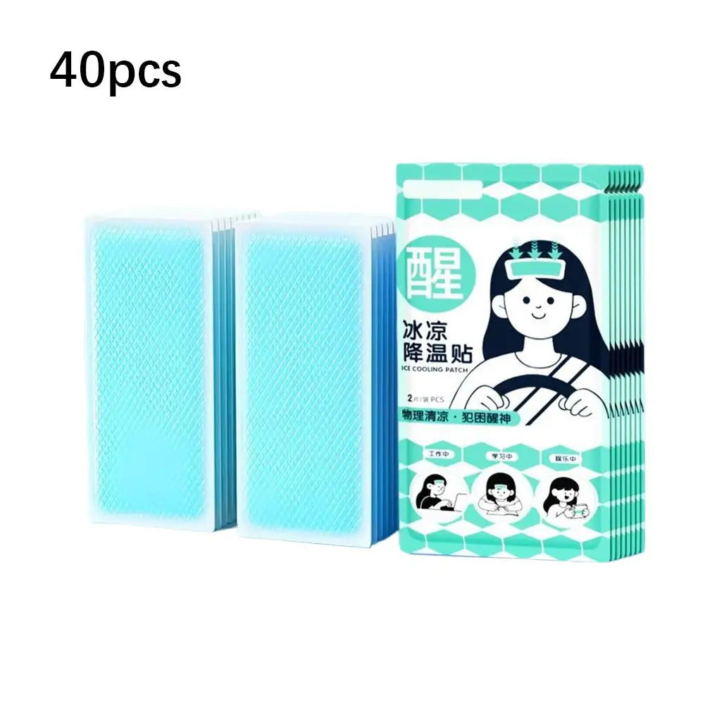 Instant Cooling Patch Phone Cooler Ice Gel Sticker Outdoor Cold Compress for Summer Heatstroke Prevention Phone Accessories Peaceful Pleasures Health and Wellness 40PCS no