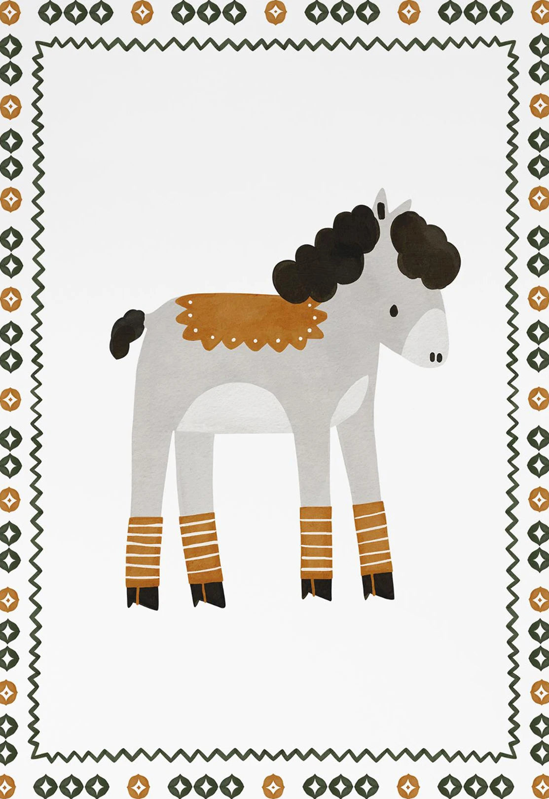 Boho Nursery Canvas Wall Art | Cute Animals Kids Room Decor