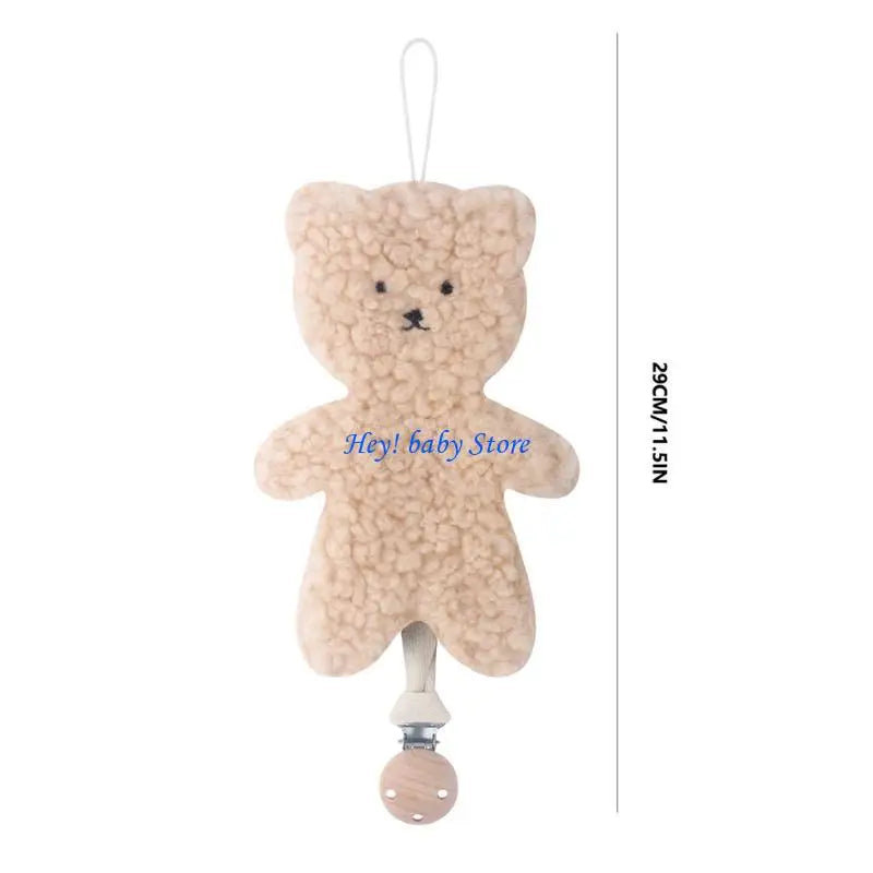 Handmade Bear Baby Pacifier Clip | Newborn Teether & Gift